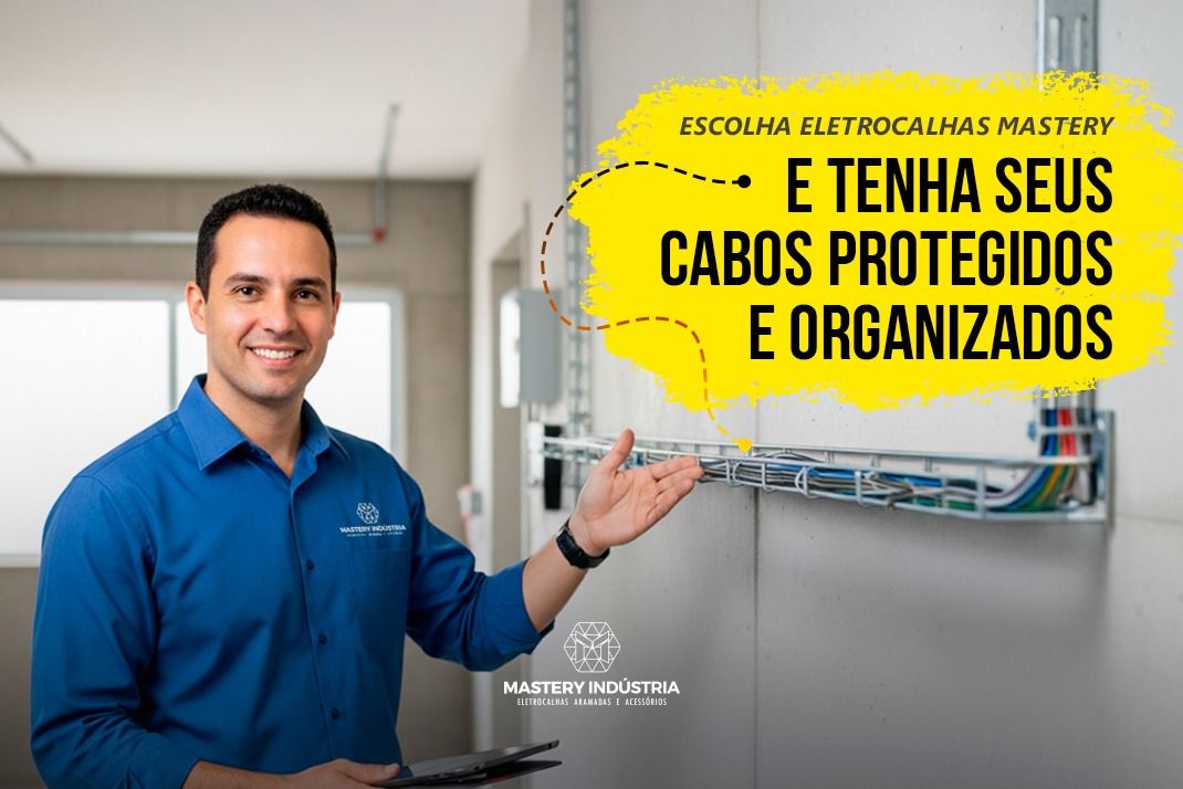 Homem destacando as eletrocalhas aramadas